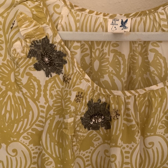 Anthropologie green and cream too - Picture 2 of 5